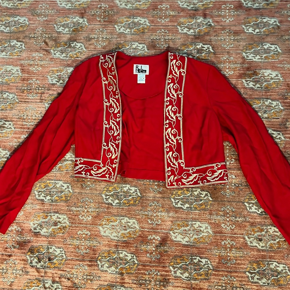 Red Bolero for Festival, Burning Man, or Halloween Lion Tamer or Circus